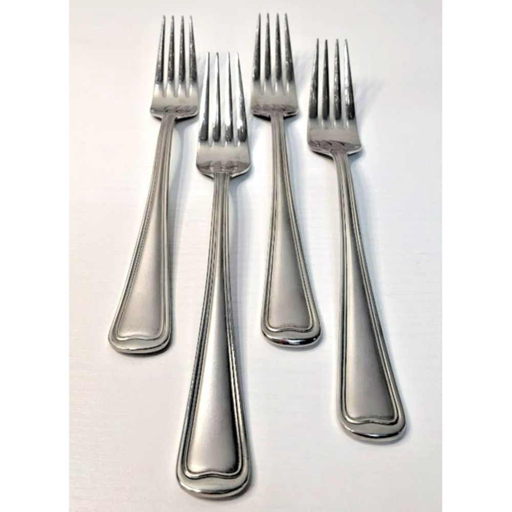 Gorham Monet Frosted 4 Dinner Forks 8 1/4" Stainless Flatware‎ Silverware 18/8